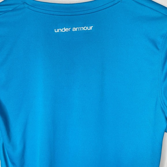 Under Armour Semi Fitted Heat Gear Teal V Neck T Shirt Women's Size Medium - Picture 6 of 6